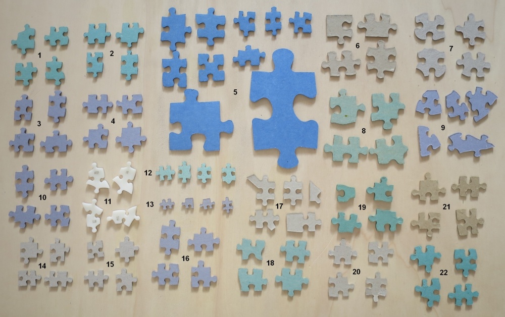 Commerciale Educatore Tagliare Different Types Of Puzzle Pieces Pulito 